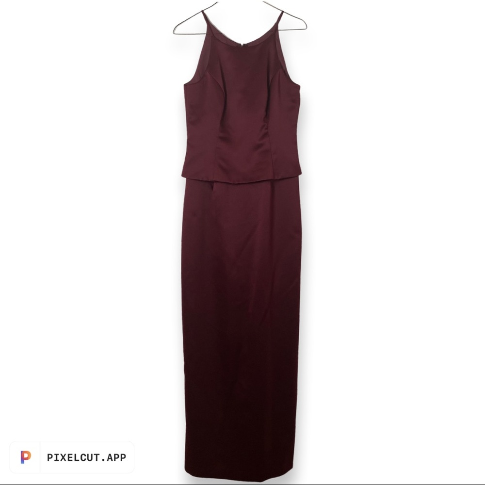 Vintage Michaelangelo Formal Wear Sleeveless Dress Red